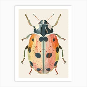 Colourful Insect Illustration Ladybug 18 Art Print