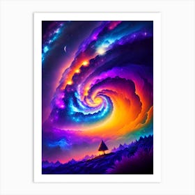 Serene Cascade Art Print