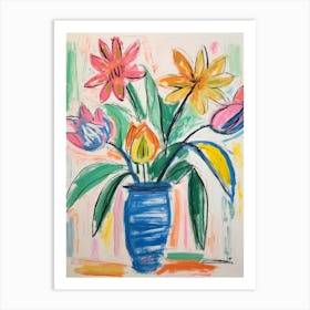 Flower Painting Fauvist Style Gloriosa Lily 2 Art Print