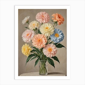 Chrysanthemums In Pastel Art Print