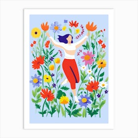 Body Positivity Sunshine Meadows Pastel Illustration 1 Art Print