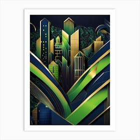 Futuristic Cityscape Art Print