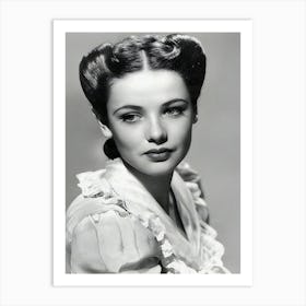 Actress Gene Tierney In A Scene From The Movie The Return Of Frank James Art Print