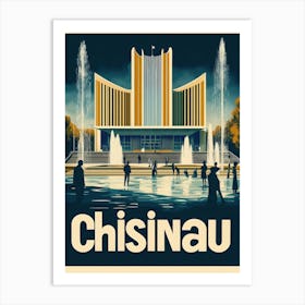 Aihrgdesign A Retro Travel Poster For Chisinau 1 Art Print