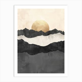 Sunset In The Mountains Canvas Print 4 Art Print