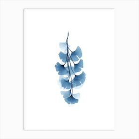 Blue Gingko 02 Art Print