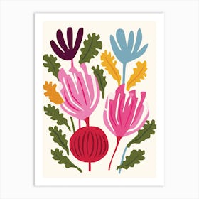 Flowers And Leaves 12 Art Print