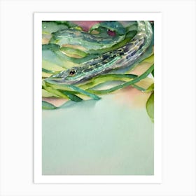 Ribbon Eel Storybook Watercolour Art Print