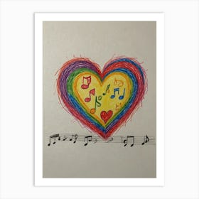 Heart Of Music 28 Art Print