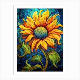 Sunflower Painting 1 Art Print