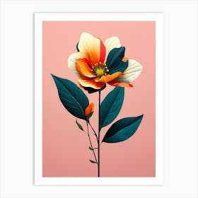 3d Flower Art Print