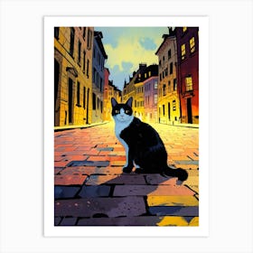 Cat In The City 3 Art Print