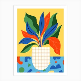 Abstract Potted Plant Art Print