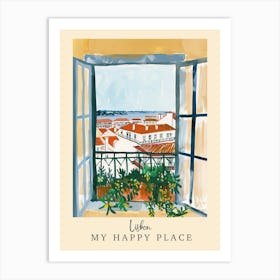 My Happy Place Lisbon 4 Travel Poster Art Print