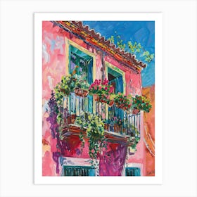 Balcony Painting In Malaga 4 Art Print