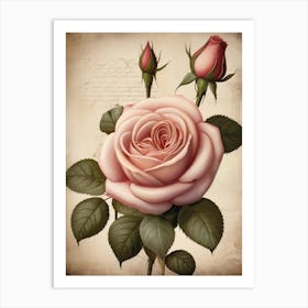 Vintage Roses Art Print