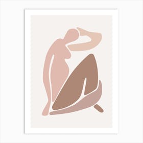 Pink Matisse Inspired Shape Art Print