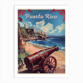 Puerto Rico Vintage Travel Poster Art Print