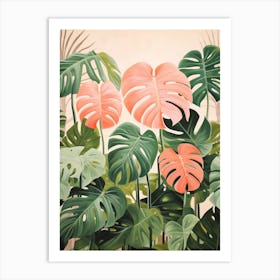 Tropical Plant Painting Monstera Deliciosa 3 Art Print