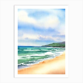 Apollo Bay Beach, Australia Watercolour Art Print