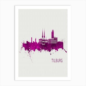 Tilburg Netherlands City Purple Art Print