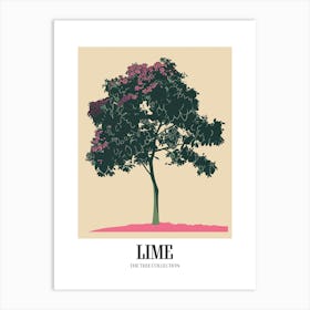 Lime Tree Colourful Illustration 1 Poster Art Print