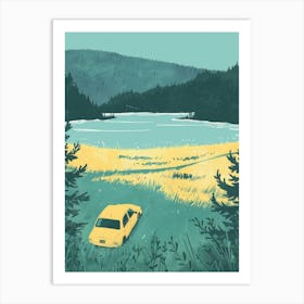 Car In The Grass Art Print