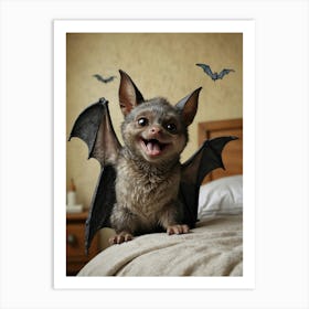 Cute Baby Bat Art Print