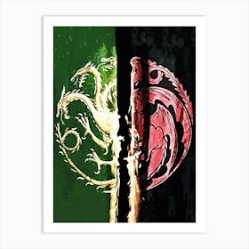 Game Of Thrones house of dragon Art Print