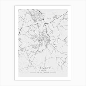 Chester City Map Póster