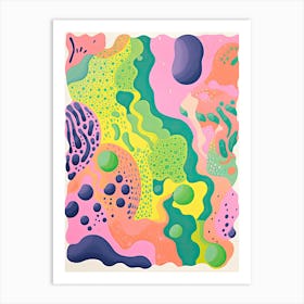 Abstract Landscape Risograph Style 14 Art Print