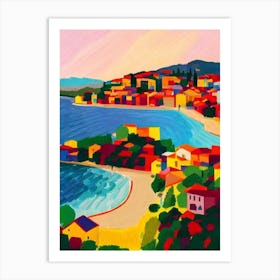 Porto Katsiki, Lefkada, Greece Hockney Style Art Print