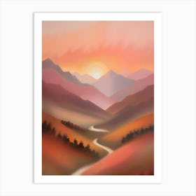 Sunset In The Mountains 92 Art Print