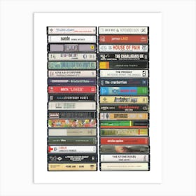 1990s Singles Cassette Print Art Print