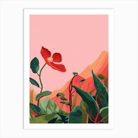 Boho Wildflower Painting Prairie Trillium 3 Art Print