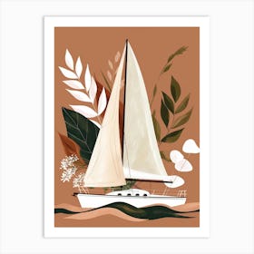 Sailboat In The Sea 4 Art Print