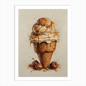 Ice Cream Cone 45 Art Print