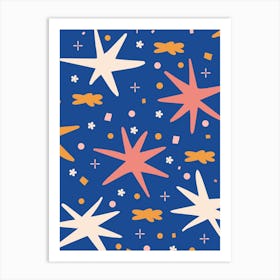 Abstract Star Pattern Print Art Print