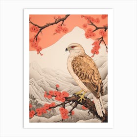 Bird Illustration Red Tailed Hawk 4 Art Print