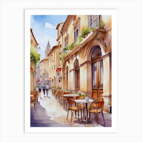 Watercolor Street Scene 7 Art Print