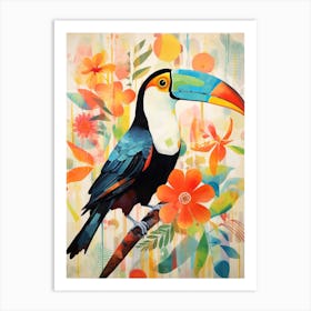 Bird Painting Collage Toucan 2 Art Print