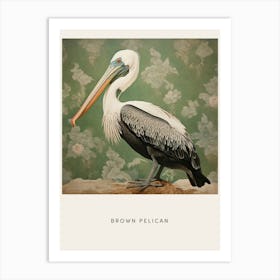 Ohara Koson Inspired Bird Painting Brown Pelican 6 Poster Art Print