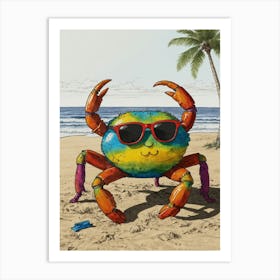 Crab On The Beach 9 Art Print