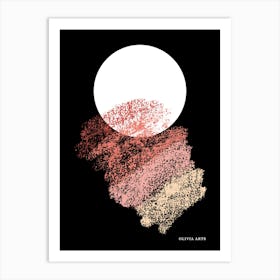 A work of art. The moon. The colorful zigzag lines. It adds a touch of high-level art to the place. It creates psychological comfort. Reassurance in the soul.10 Art Print
