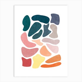 Colorful Abstract Shapes A Art Print
