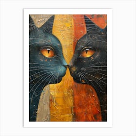 Two Cats Kissing Art Print