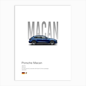 Macan Porsche Art Print