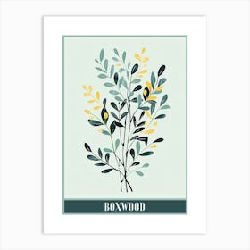 Boxwood Tree Flat Illustration 4 Poster Art Print