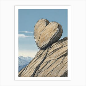 Heart Of Rock Art Print