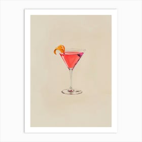 Minimalist Cocktail Cosmopolitan Art Print